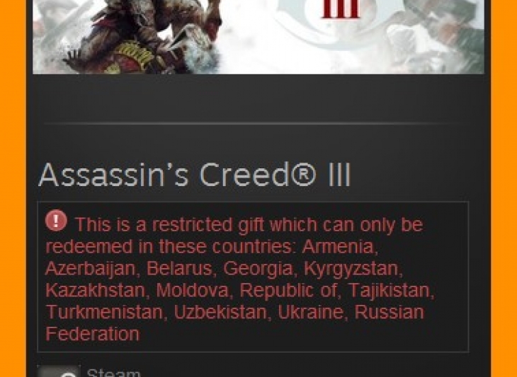 Assassins Creed 3 Standard Edition (Steam Gift /RU CIS)