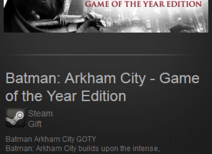 Batman: Arkham City - GOTY Steam gift Reg Free+ПОДАРОК