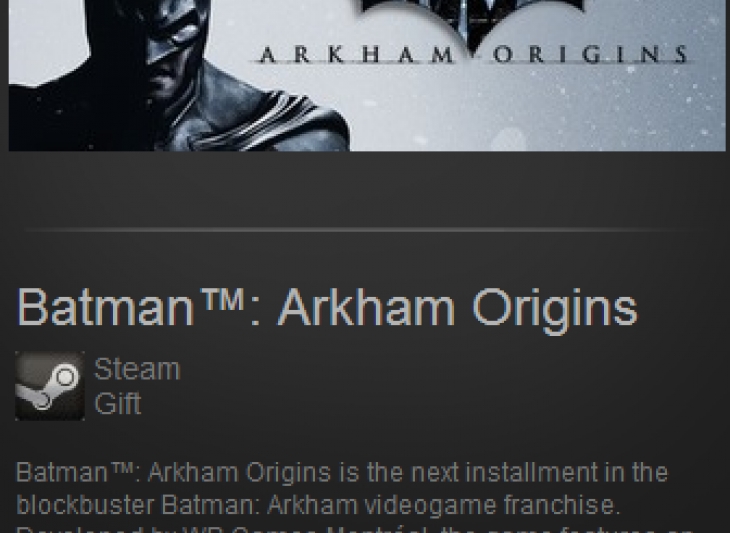 Batman Arkham Origins ROW Steam Gift /Reg Free/Tradble